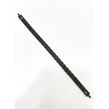 Siyah Çelik  Erkek Çelik Bileklik Boy 21.5 Cm / En 0.8 Mm  - Ebl0076