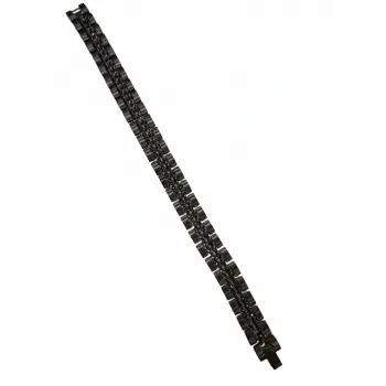 Siyah Çelik  Erkek Çelik Bileklik Boy 21.5 Cm / En 1.2 Cm  - Ebl0061