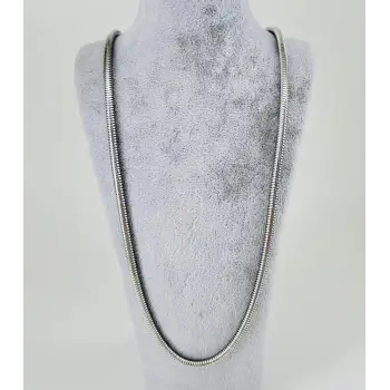Rodyum Çelik Erkek Kolye 60 Cm - Ekl0020