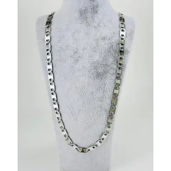Rodyum Çelik Erkek Kolye 60 Cm - Ekl0017