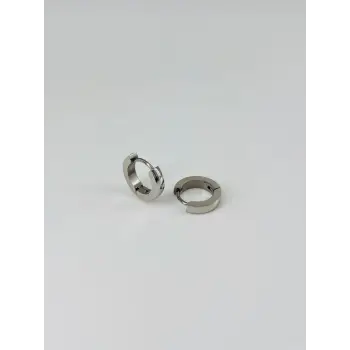 Rodyum   Çelik Erkek Küpe Çap (9 Mm) Kalınlık (3 Mm) - Ekp0040