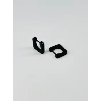 Siyah  Çelik Erkek Küpe Çap (9 Mm) Kalınlık (3 Mm) - Ekp0014
