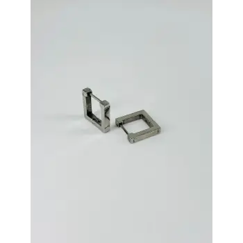 Rodyum   Çelik Erkek Küpe Çap (9 Mm) Kalınlık (3 Mm) - Ekp0022
