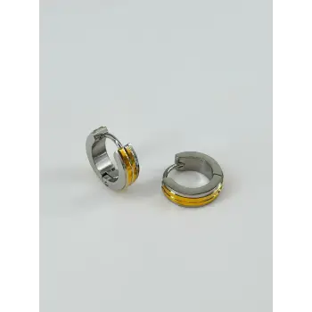 Rodyum Ve   Çelik Erkek Küpe Çap (9 Mm) Kalınlık (4 Mm) - Ekp0001
