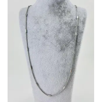 Gri Çelik Erkek Kolye 60 Cm - Ekl0003