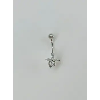 Çiçek Detaylı Göbek Piercing - Pg0032