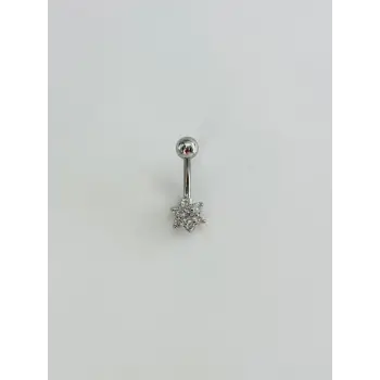 Çiçek Detaylı Göbek Piercing - Pg0159