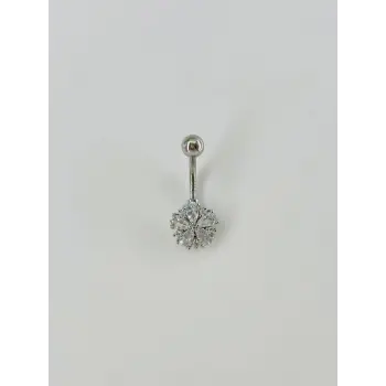 Çiçek Detaylı Göbek Piercing - Pg0041