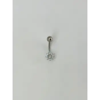 Çiçek Detaylı Göbek Piercing - Pg0069