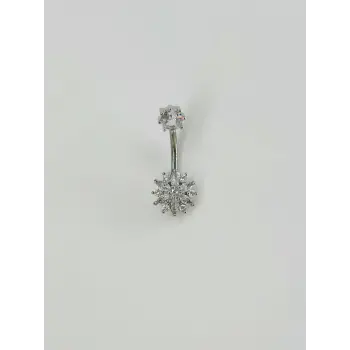 Çiçek Detaylı Göbek Piercing - Pg0088