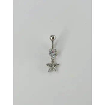 Çiçek Detaylı Göbek Piercing - Pg0045