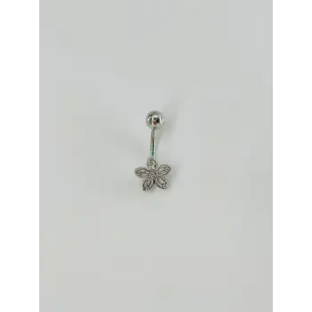 Çiçek Detaylı Göbek Piercing - Pg0085