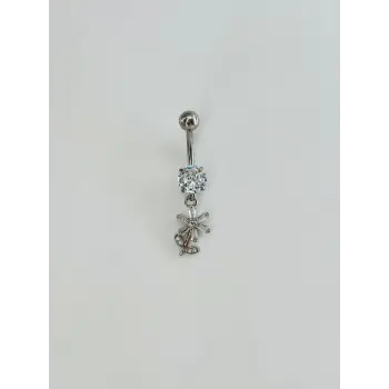 Çiçek Detaylı Göbek Piercing - Pg0110