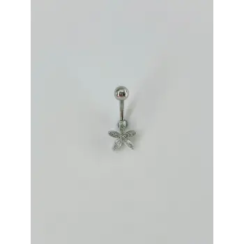 Çiçek Detaylı Göbek Piercing - Pg0028