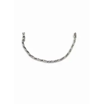 Rodyum Zirkon Taşlı Pirinç Cm Bileklik 17+2 Cm  - Kbl0434