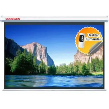 Codegen EX-18 180X180 Motorlu Uzaktan Kumandalı Projeksiyon Perdesi (KDO)