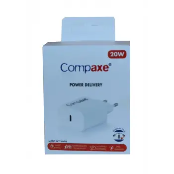 Compaxe CTA-200C PD USB-C 3.0 20W Ev Şarj Kafa (KDO)