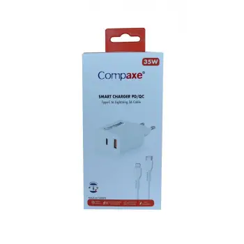 Compaxe CTA-350TI 35W 5V 3A PD-QC+ Type-C To Lightning Şarj Kablosu (KDO)