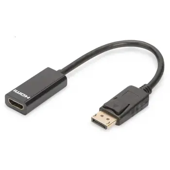 Digutus AK-340400-001-S DisplayPort (DP)  HDMI DP Erkek - HDMI Tip A Dişi, 0.15 metre, siyah (KDO)