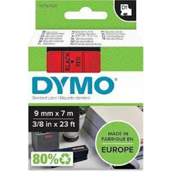 DYMO S0720720 D1 Yedek Şerit 9 mmx7mt Kırmızı-Siyah 40917