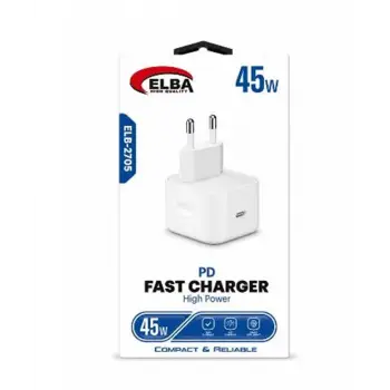 Elba ELB-2705 45W Beyaz Usb-C Ev Şarj Kafa (KDO)