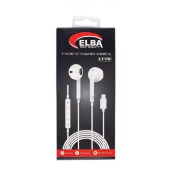 Elba Elb-2706 Beyaz Kulakiçi Type-c Mikrofonlu Kablolu Kulaklık (Ses Kontrol)