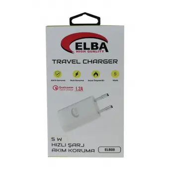 Elba Elb08 5W 1.2A Hızlı Şarj Akıllı Koruma Usb EV Şarj Kafa (KDO)