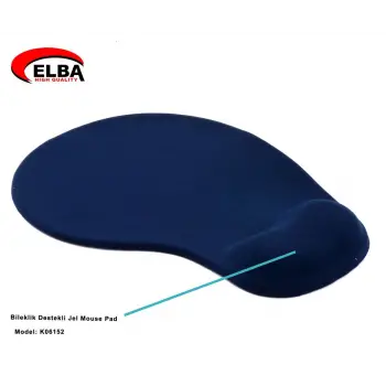 Elba K06152 Bileklikli Jel Mouse Pad Mavi (KDO)