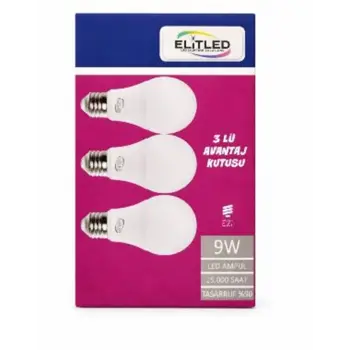 ELİTLED 9W 3LÜ SET AVANTAJ KUTU (KDO)