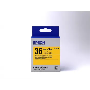 Epson LK-7YBP Pastel Sarı Üzeri Siyah 36mm 9Metre