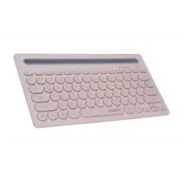 Everest KB-BT84 Pembe-Gri Bluetooth Ultra İnce+Şarjlı Q Mac-Win-Android-Ios Uyumlu Kablosuz klavye (KDO)