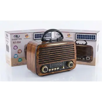 Everton Rt-552  Bluetooth Fm-Usb-Tf-Aux Şarjlı Nostaljik Radyo