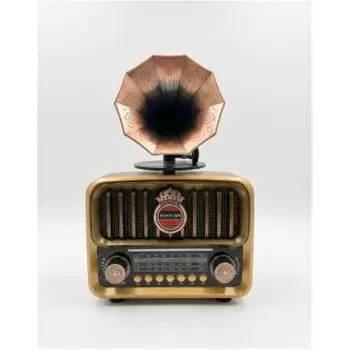 Everton RT-606 Gramofonlu, Şarjlı,  Nostaljik Radyo( Bluetooth-USB-SD-FM)