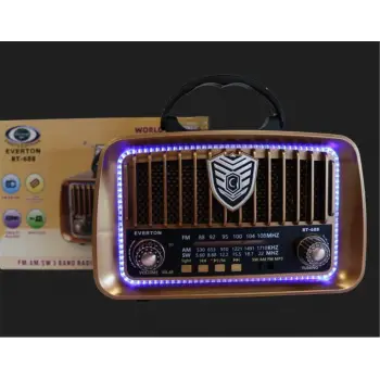 Everton RT-688 Bluetooth Usb-Micro Sd Solarlı Saatli Nostaljik Radyo (KDO)