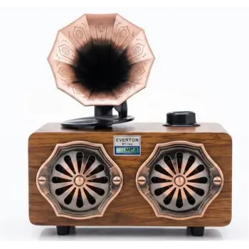Everton Rt-744  Bluetooth Fm-Usb-Tf-Aux  Şarjlı Nostaljik Radyo (KDO)