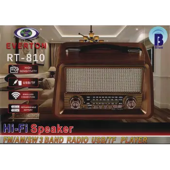 Everton Rt-810 Fm-Usb-Tf-Aux Şarjlı Nostaljik Radyo