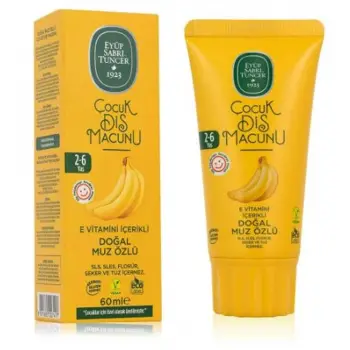 Eyüp Sabri Tuncer Doğal Muz Özlü 2-6 Yaş Çocuk Diş Macunu 60 ml