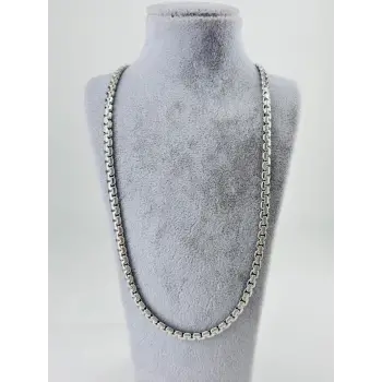 Gri Çelik Çelik Kolye 60 Cm - Ekl0056