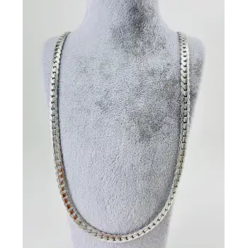Rodyum Çelik Erkek Kolye 60 Cm - Ekl0010
