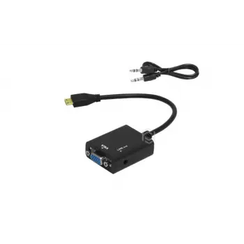 Frisby FA-6672C Mini HDMI - VGA ve SES Aktif Dijital Analog Dönüştürücü (1080p)