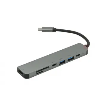 Frisby FA-7662TC USB Type-C™ - HDMI + SD-TF + USB 3.0 Adaptör + PD Şarj (KDO)