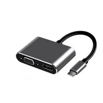 FRISBY FA-7678C Type-c - HDMI+VGA 4Kx2K Adaptör (KDO)