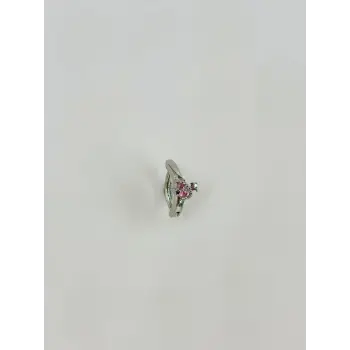 Rodyum Zirkon  Taşlı Çelik Göbek - Pg0006