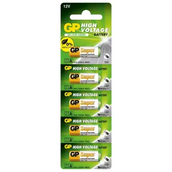 GP GP23A-C5 23A 12V Alkalin Spesifik 5li Paket Pil Kumanda