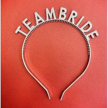 Gümüş Renk Team Bride Taç Plastik – Gelin Ve Nedime Tacı