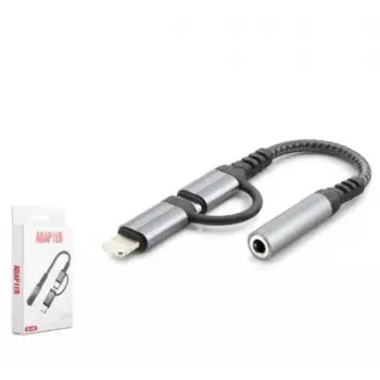 Hadron Gj-026 Type-C + Lightning To 3.5Mm F Kablo Siyah