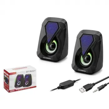 Hadron HD6054 Bilgisayar Speaker  1.1 LEDLİ SİYAH (KDO)