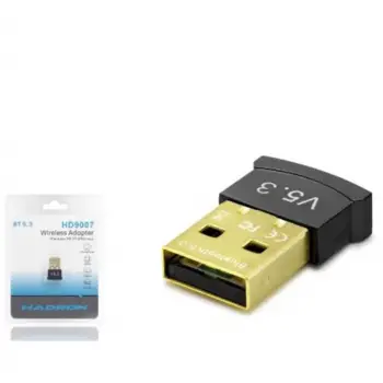 HADRON HD9007 USB Bluetooth Adaptör 5.3 Siyah (KDO)