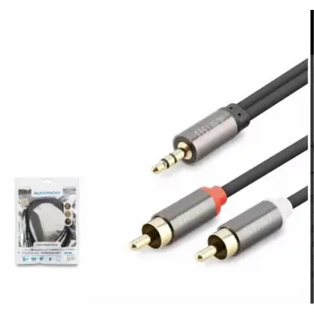 HADRON HDX1067 1.5M  3.5MM TO 2RCA KABLO 2LINE GOLD  SİYAH