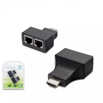 HADRON HDX1298 30M HDMI EXTENDER BY CAT5-6 SİYAH (KDO)